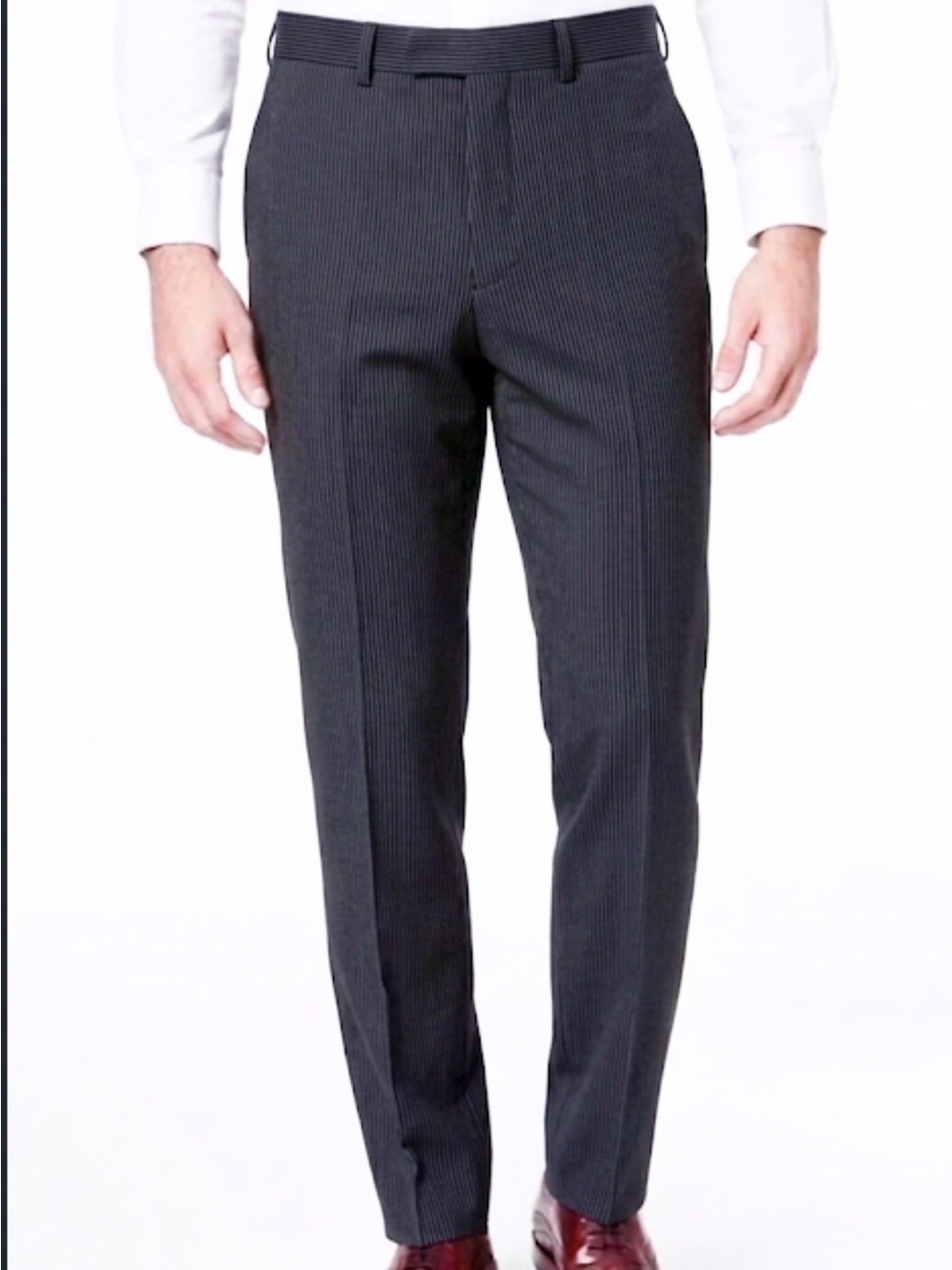 NWT DKNY Navy Mini-Stripe 100% Wool Pants 40W x 32L